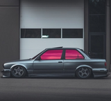 Red window tint on a BMW e30